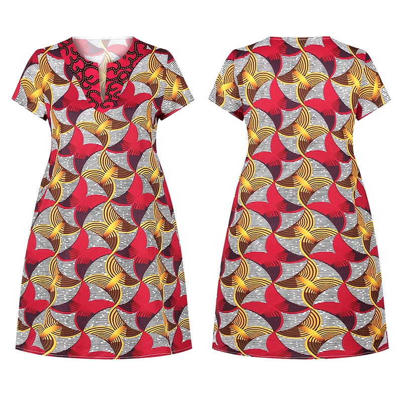 Женское летнее платье Boubou с Африканским принтом Африканские Восковые платья