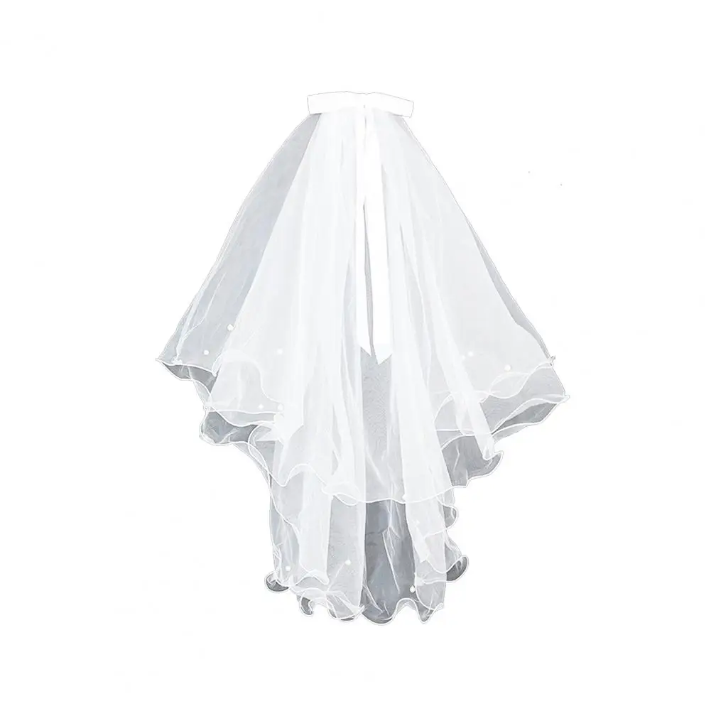 Лидер продаж 50% свадебная фата привлекательная дышащая сетчатая пряжа с длинным