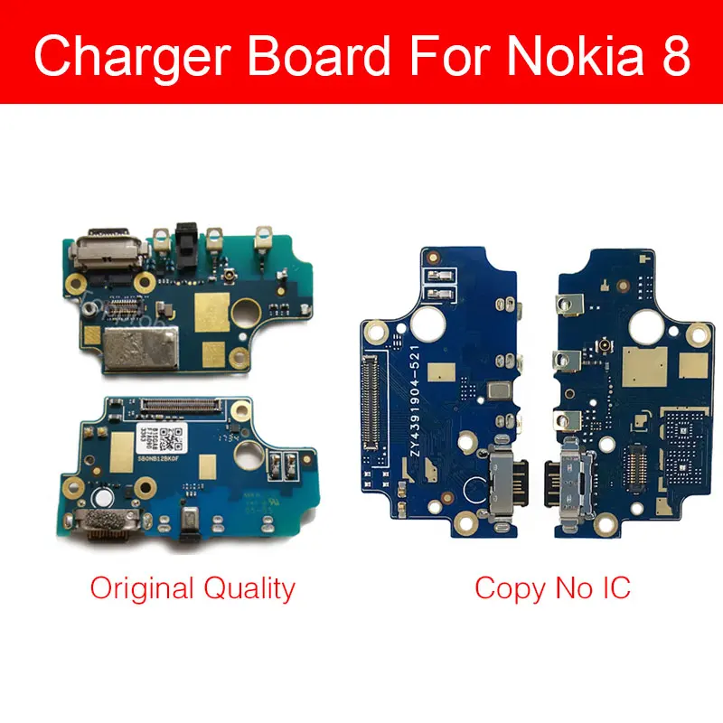 Оригинальная плата для зарядки микрофона и Usb Nokia 8 TA-1012 разъем USB гибкого кабеля
