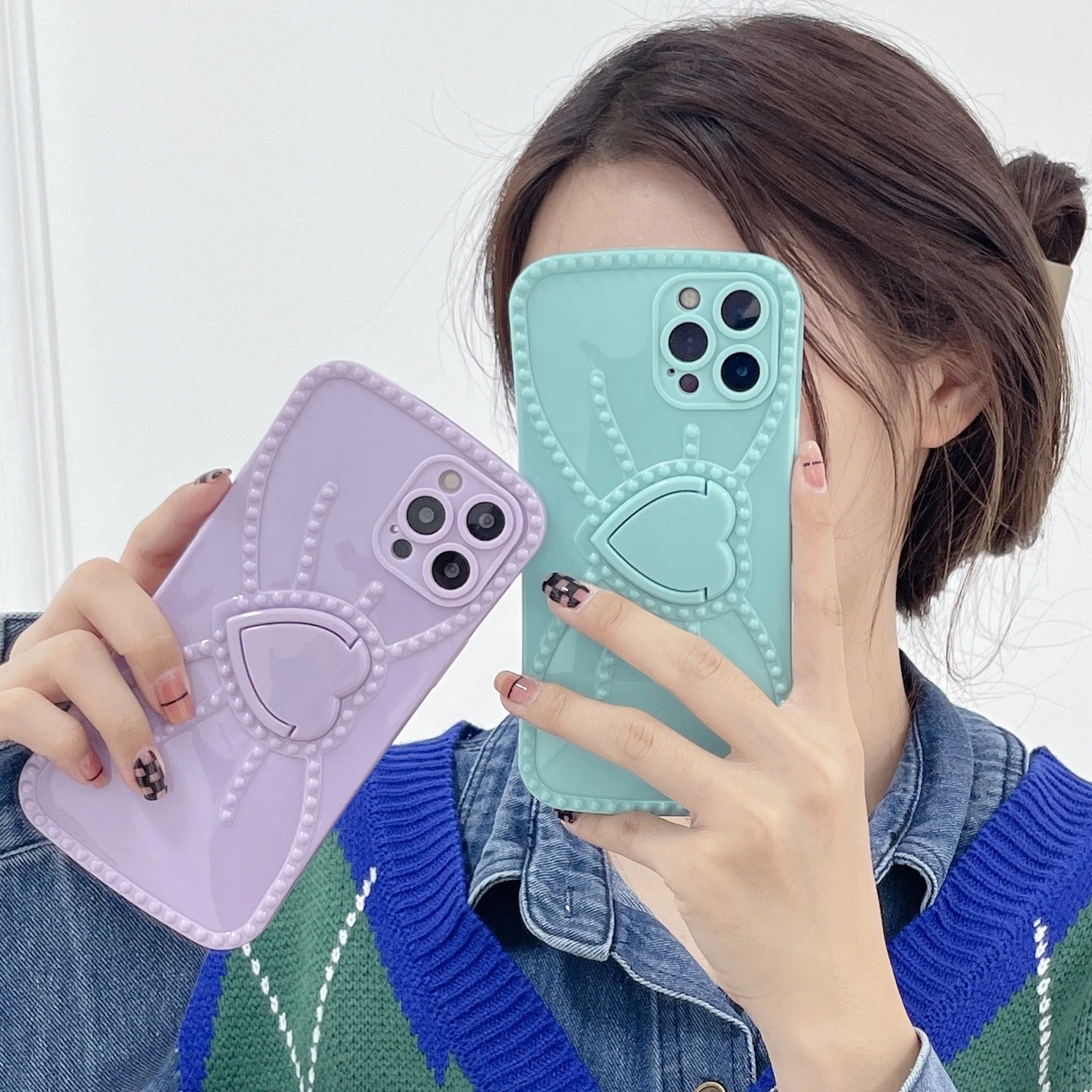 

Милый кронштейн с бантом подходит для Apple iPhone 11 12 Pro X XS Max Mini XR 12 Pro Max, красивый фоточехол