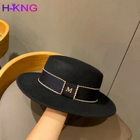 in the spring and autumn winter new white wool small hat fashionable europe and the united states aristocratic fedora