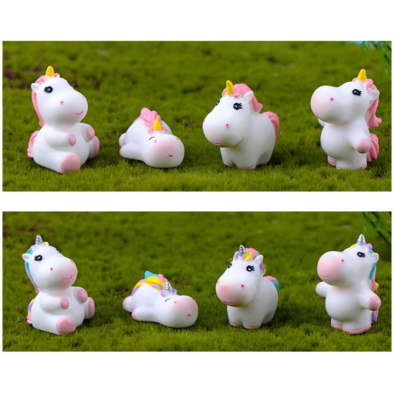 8 шт. статуя единорога лошади эльфа модель животного домашнее украшение