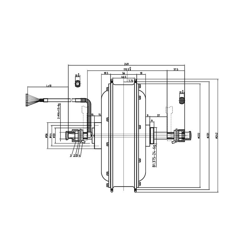 Электрический велосипед преобразования 48 в 1000 Вт бесщеточный мотор эпицентра