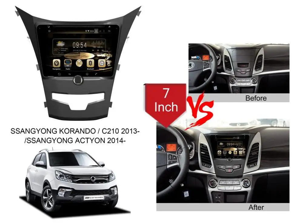Автомобильный GPS-навигатор на Android 10 0 для SSANGYONG KORANDO/C210/ ACTYON 2013-2020 автомобильное