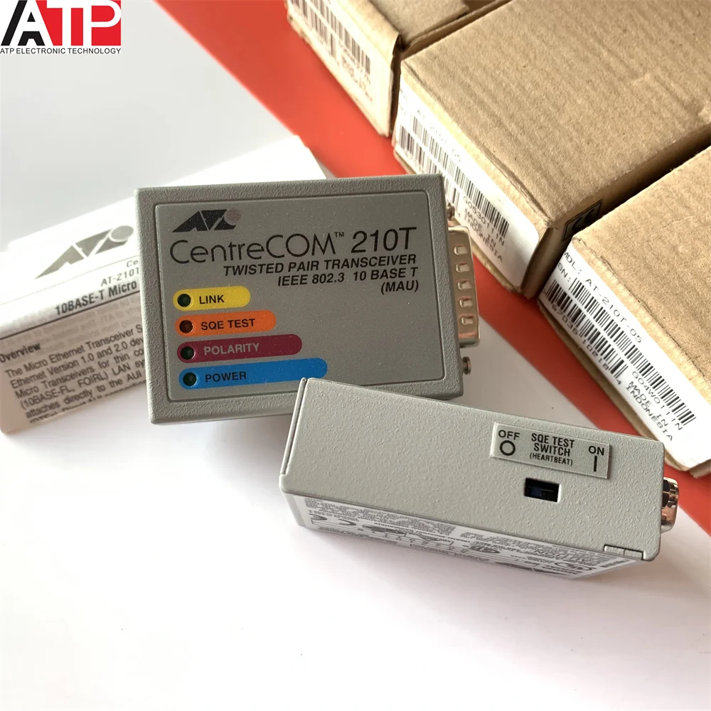 

1PCS AT-210T RJ45 to AUI converter module imported original PLC system module welcome to consult and order.