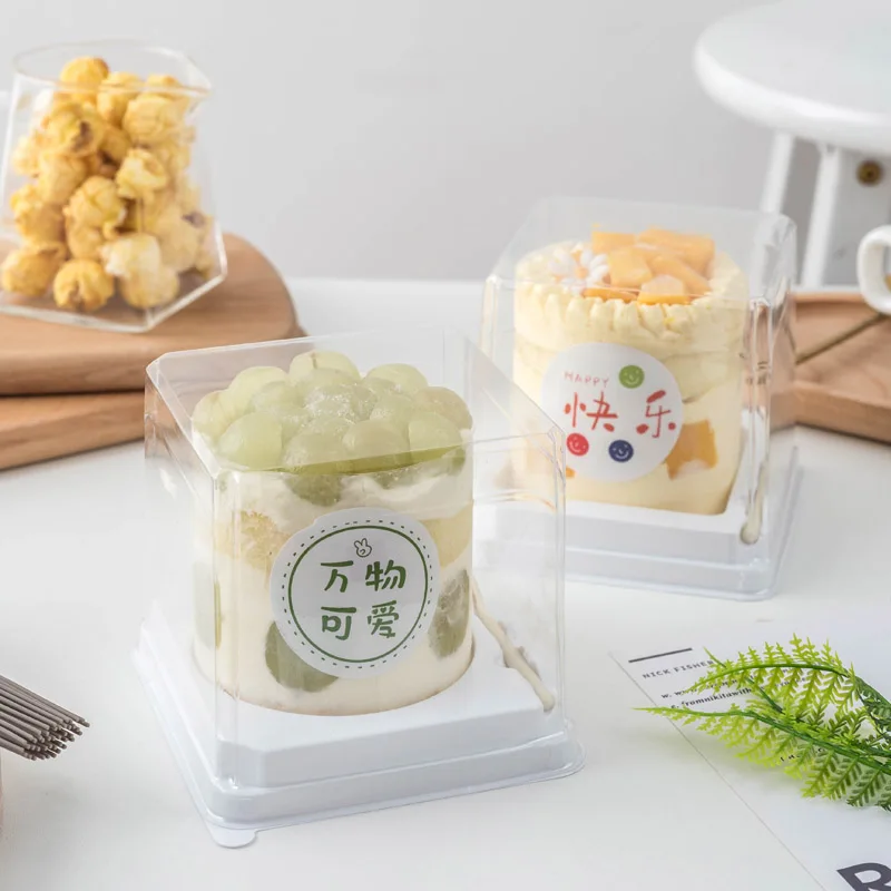 

Набор из 50 коробок и вилок, прозрачная пластиковая коробка для торта с крышкой, муссовые затяжки, мини-переноски для тортов, инструменты для упаковки тортов, пекарни