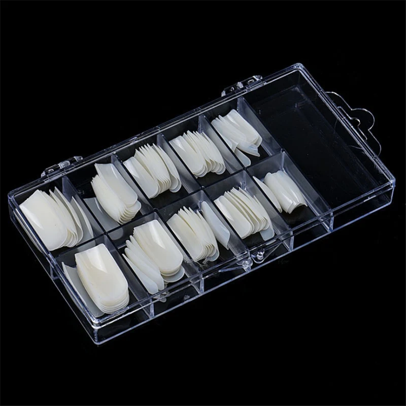 New Manicure Nail Tips For Practice 100PCS Art Equipment Hand Flexible Fake Human Fingers Personal Trainer | Красота и здоровье