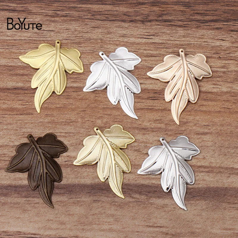 BoYuTe (50 Pieces/Lot) 35*30MM Metal Brass Maple Leaf Pendant Materials Diy Hand Made Jewelry Accessories Wholesale | Украшения и