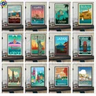 Алмазная живопись, 5D путешествия по миру, Нью-Йорк, Вьетнам, ретро пейзаж, Постер, алмазная вышивка, настенное украшение для дома