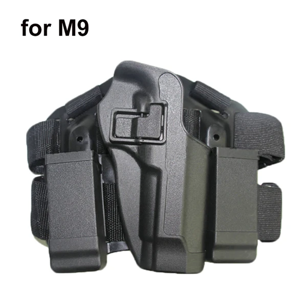 Black for M9 Кобура для ружья, Охотничья кобура для ног Glock 17 19 Beretta M9 M92 1911 P226, Тактический Регулируемый Чехол для пистолета - Цвет: Black for M9
