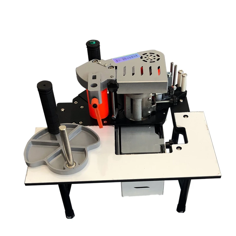 

Edge Banding Machine Portable Wood PVC Two-Sided Gluing Edge Bander 220V with Tray Cut Adjustable Speed 1200W 1000ml