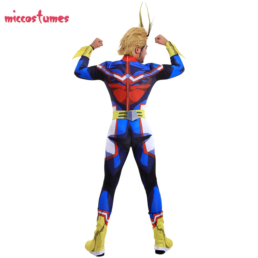 Toshinori Yagi Косплей Boku No Hero Academy Midoriya All Might костюм комбинезон с 3D принтом Боди Косплей Костюм