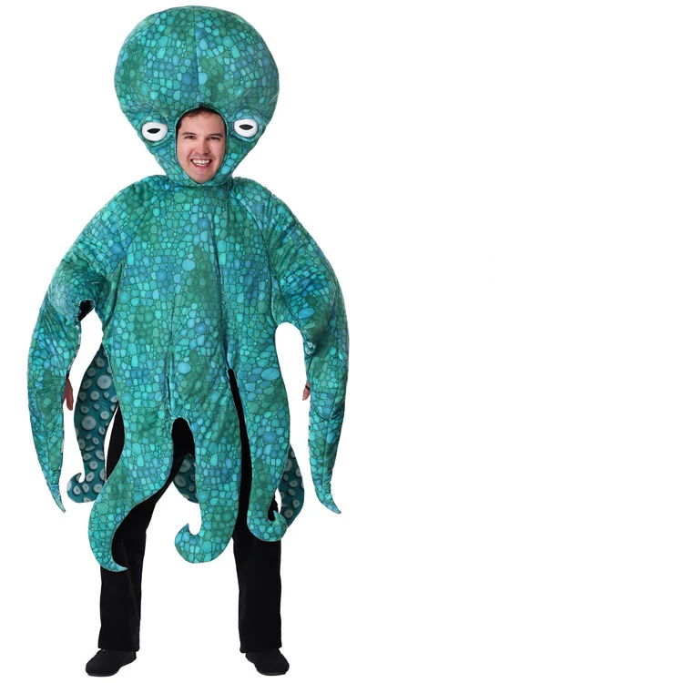 Костюмы для родителей и детей зеленые осьминоги костюм семейной вечеринки