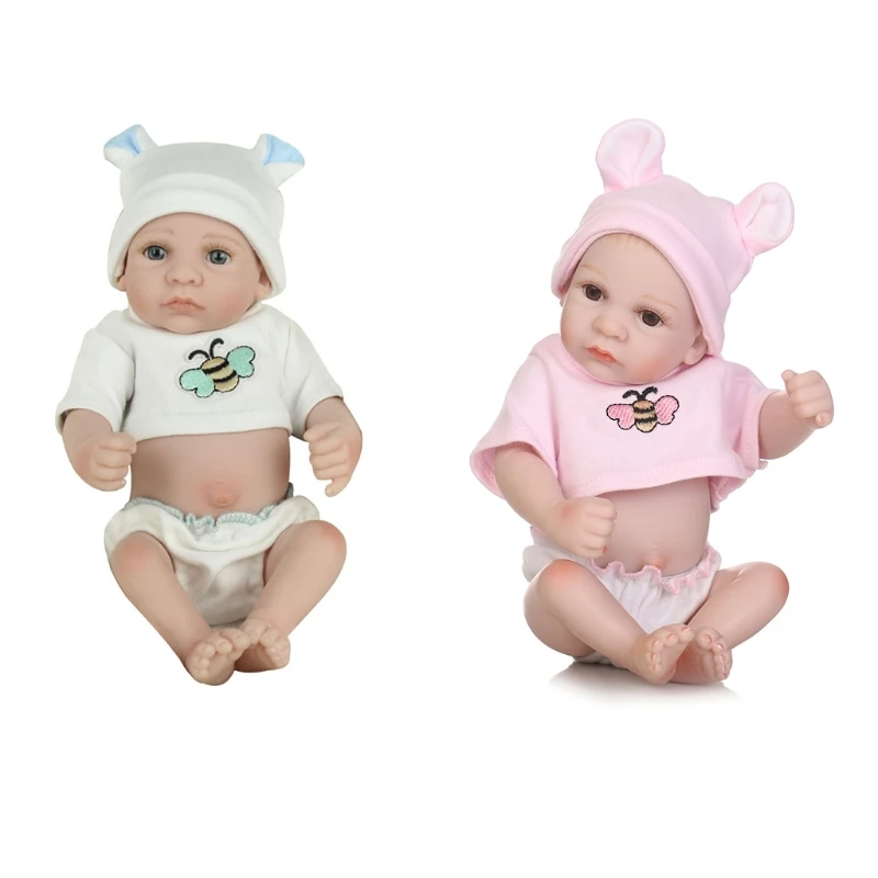 

10 Inch Looking Lifelike Realistic Baby Soft Body Silicone Newborn Care Soft Body Toy for Children and the Elderly