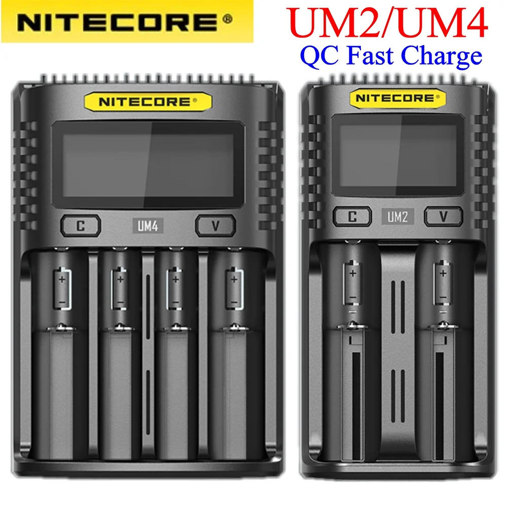 UM4 UM2 C4 VC4 ЖК-дисплей NITECORE умное Батарея Зарядное устройство для литий-ионный