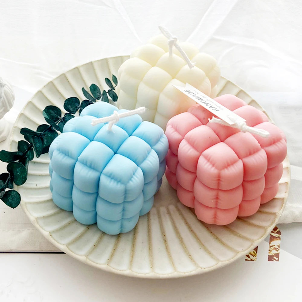 

Новая имитация мягкой сумки диван модельная свеча силиконовая Геометрическая квадратная форма из смолы DIY творческая Ароматерапия Свеча с...