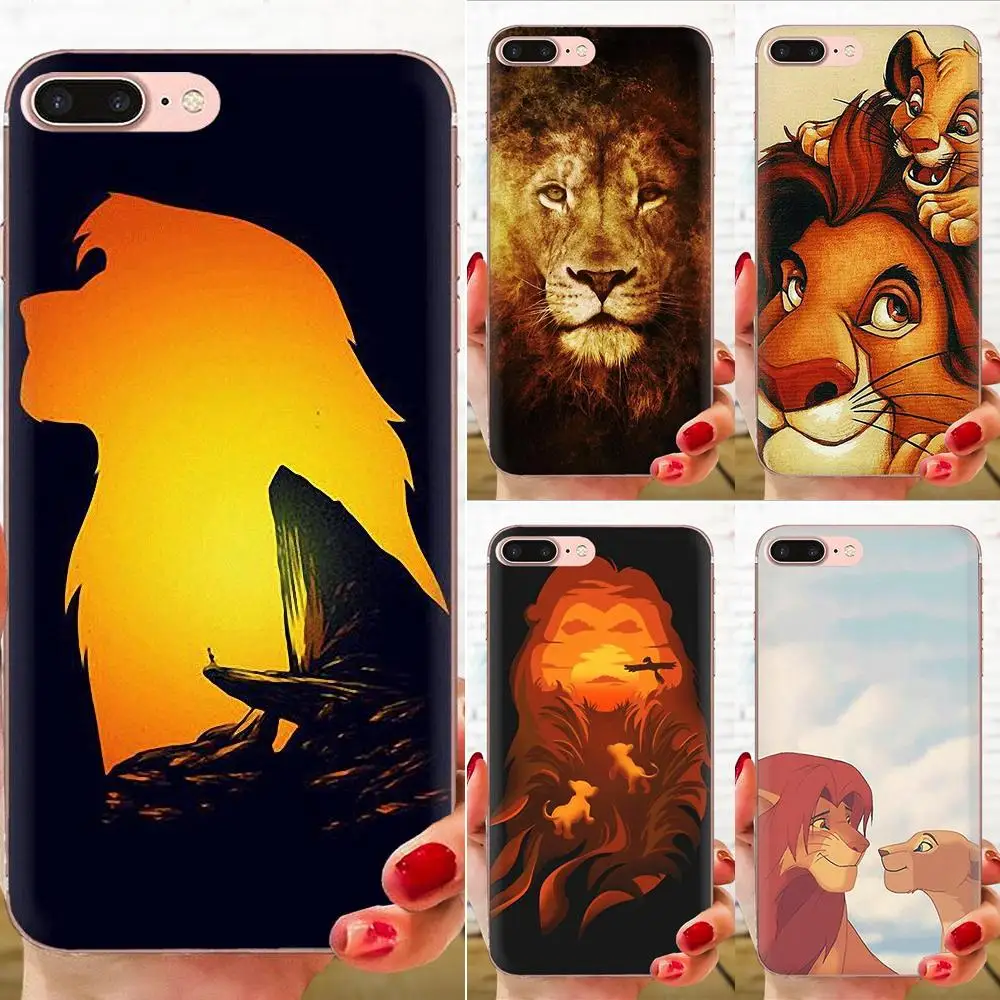 Король Лев мягкие мобильного телефона Прозрачная ПВХ пленка для Galaxy J1 J2 J3 J330 J4 J5 J6