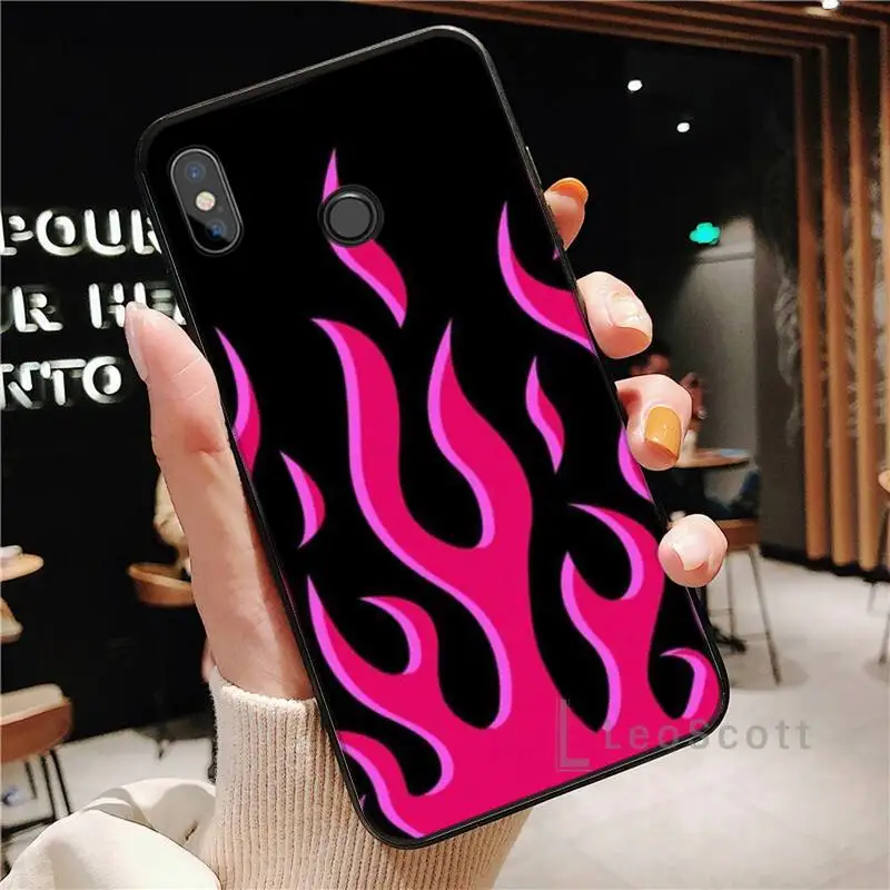 

Phone Case For Xiaomi Redmi note 4 4X 8T 9 9s 10 K20 K30 cc9 9t pro lite maxfashion flame Fire