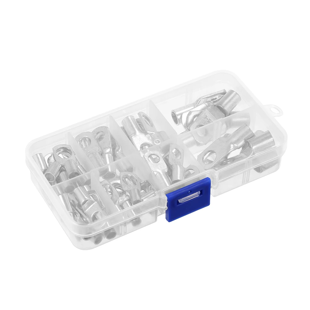 Горячая 60 шт с отверстием для болта кабель из луженой меди наконечники батареи