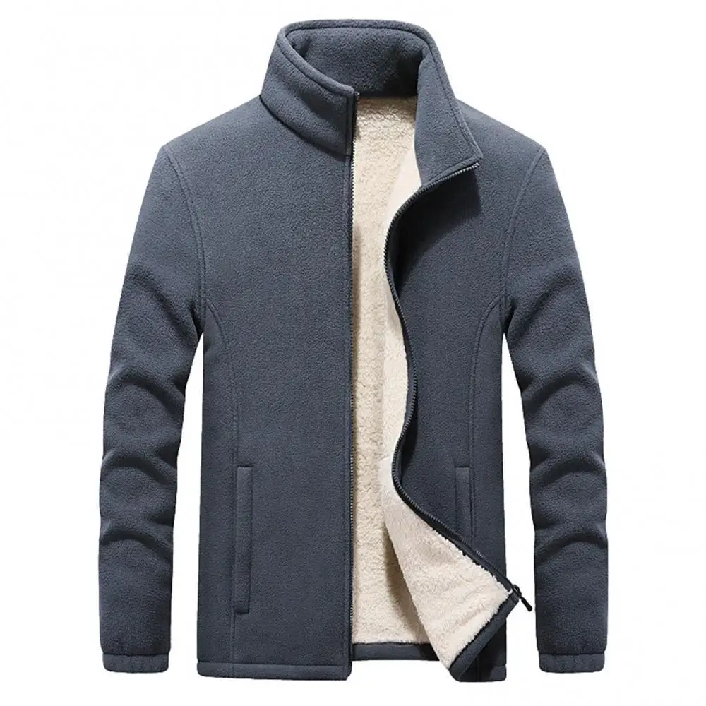 

Winter Autumn Men Coat Long Sleeve Warm Soft Coat Double-sided Plush Large Jacket Casual Loose Slim Fashion Outwear