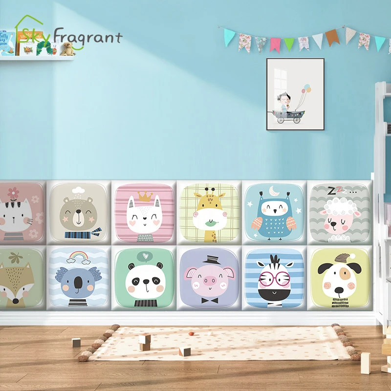 

3D Cartoon Animal Anti-collision Soft Wall Stickers For Kids Rooms Kindergarten Wall Decor Home Baby Bedroom Skirting Sticker