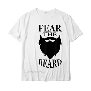 FEAR THE BEARD FUNNY TEE SHIRT Plain Casual Top T-Shirts Cotton Mens Tees Casual Brand Tees Boy