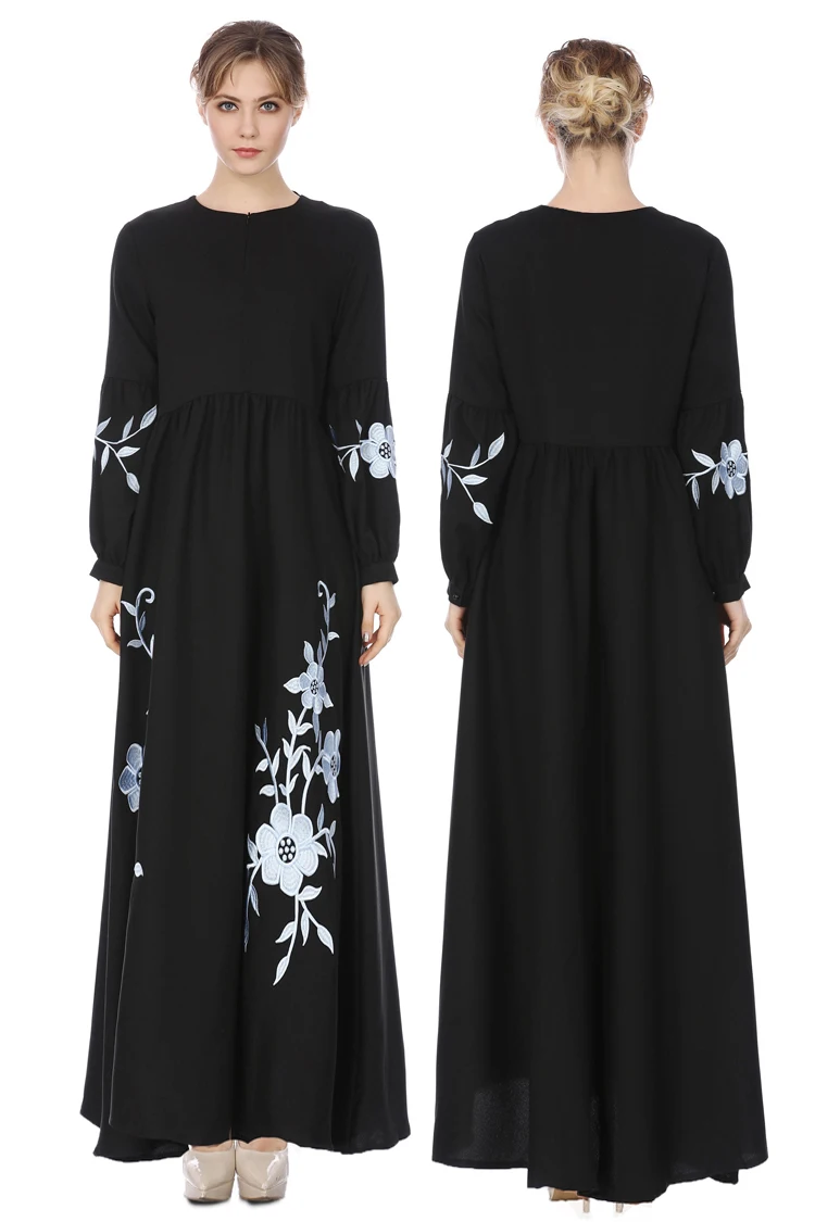 Женское шифоновое платье макси с длинным рукавом 1 шт./лот|Мусульманская одежда| |