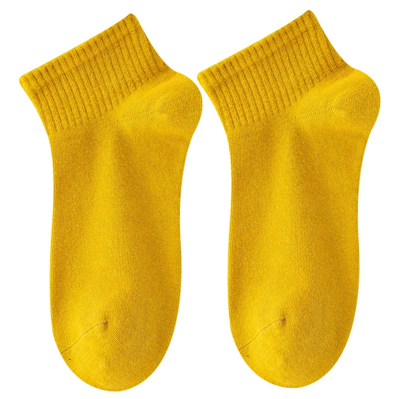 

5 Pair Fashion Soft Cotton Women Socks Solid Color Cute Sweet Girl Cozy Lovely White Pink Short Socks Pack Calcetines Set Korea