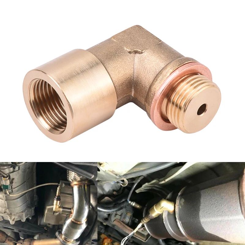 90degree M18x1.5 O2 Lambda Sensor Oxygen Extender Spacer For Decat Hydrogen Brass | Автомобили и мотоциклы