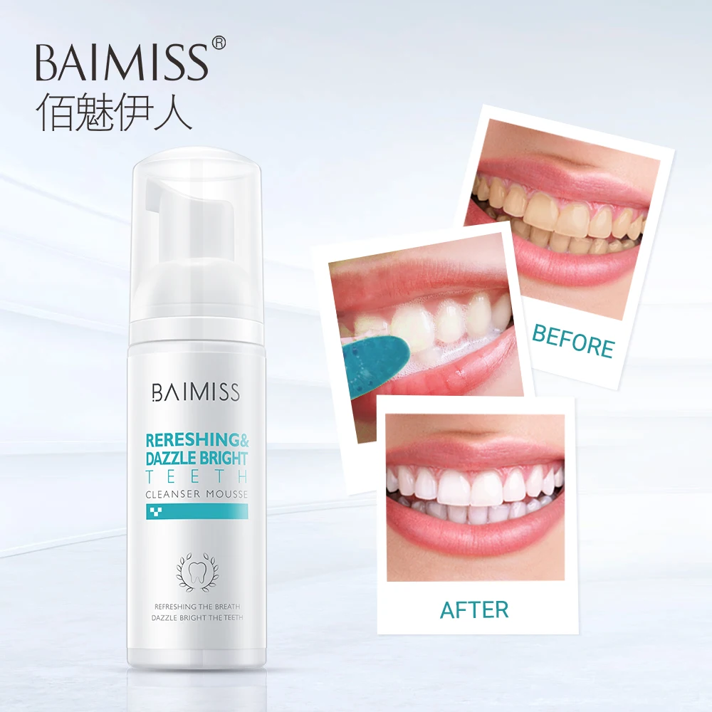 

Baimiss Mousse Whitening Toothpaste Clean And Fresh Teeth Oral Hygiene Remove Dental Plaque Stains Bad Breath Dental Tools