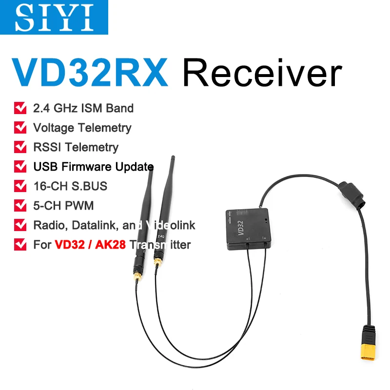 Приемник SIYI VD32RX с телеметрической передачей изображения Datalink для передатчика VD32