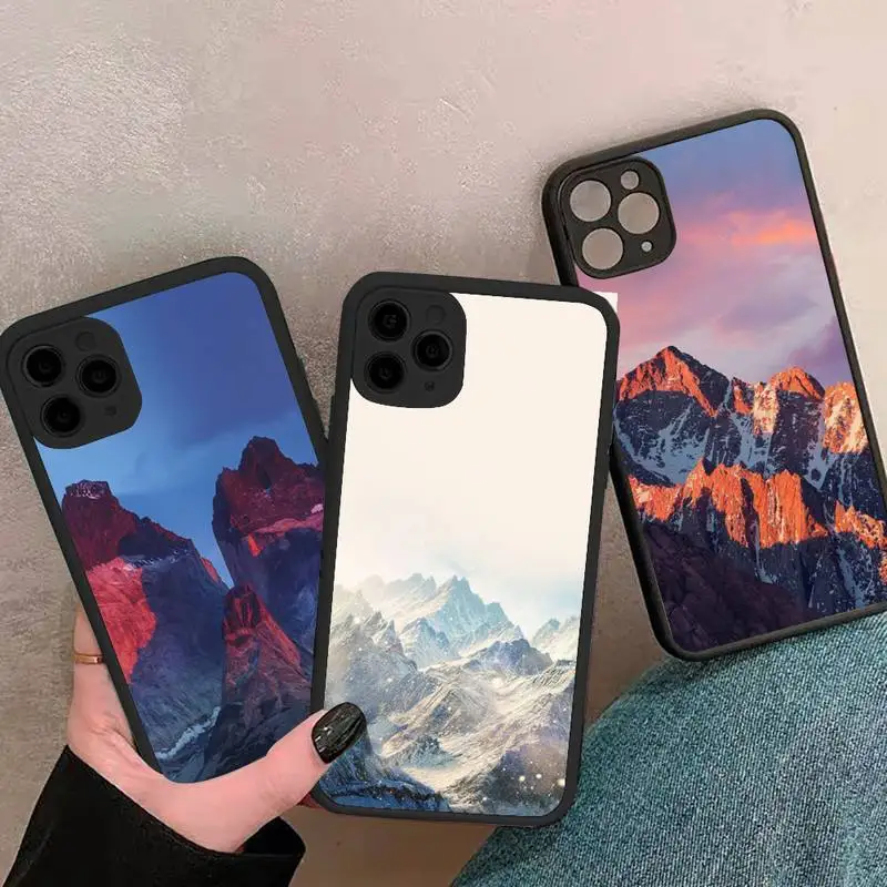 Чехол для телефона с изображением горного моря и снега iphone 12 11 8 7 plus mini x xs xr pro max