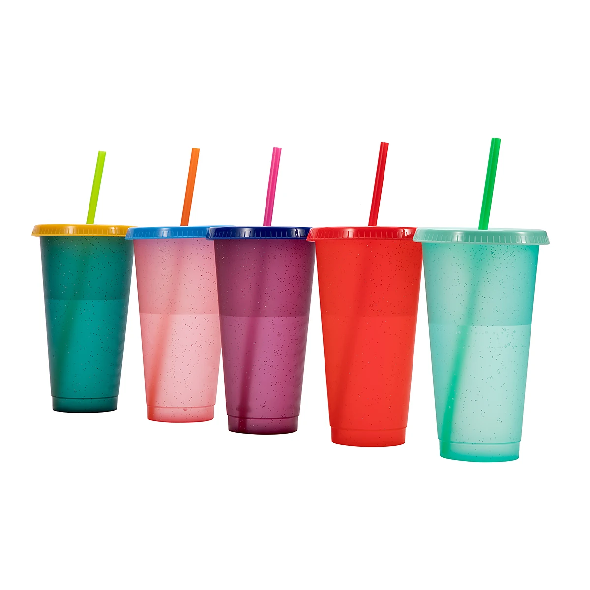 5 видов цветов/комплект 700 мл 24oz соломенная чашка пластиковый стакан для кофе с