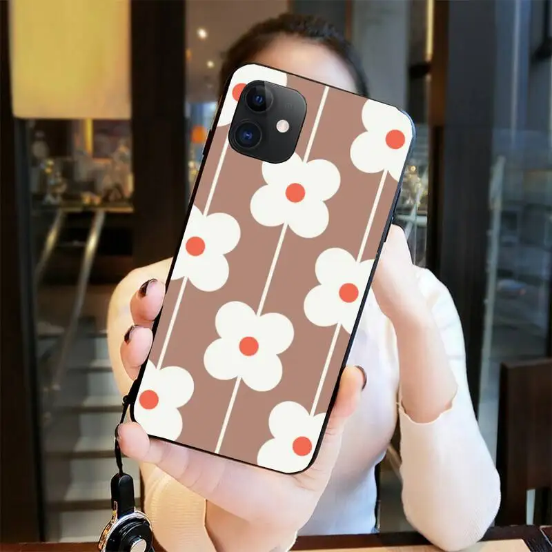 Черный чехол для телефона из ТПУ Multi Stem Orla Kiely корпус корпуса iPhone 11 pro XS MAX 8 7 6 6S Plus X 5S