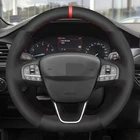 Противоскользящий черный замшевый чехол для Ford Focus ST-Line Fiesta ST-Line 2018-2019 Focus ST 2019-2020 Fiesta ST 2019