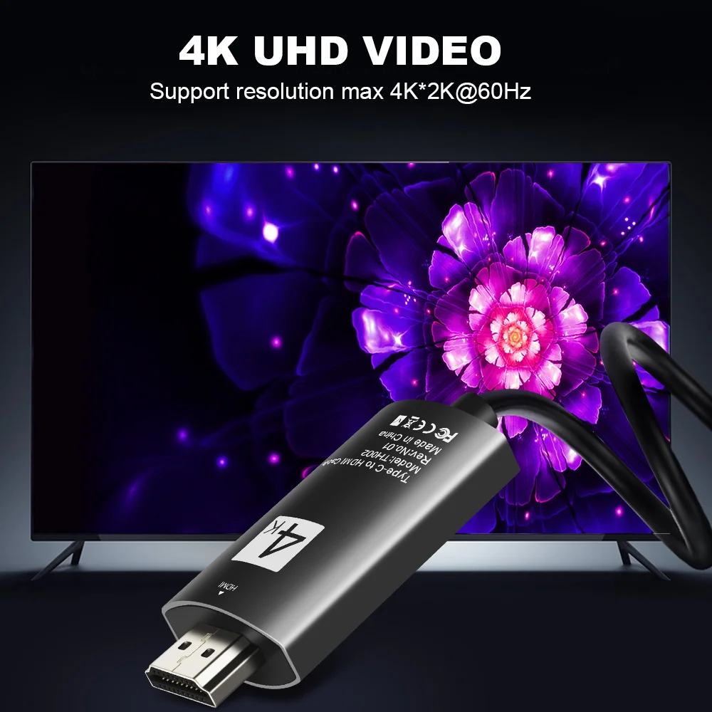 4K USB 3 1 C типа на HDMI кабель для Macbook 2016/2017/2018 HDTV hdmi адаптер Thunderbolt Galaxy S9/S9 +/S8/S8 +|hdmi cable|to
