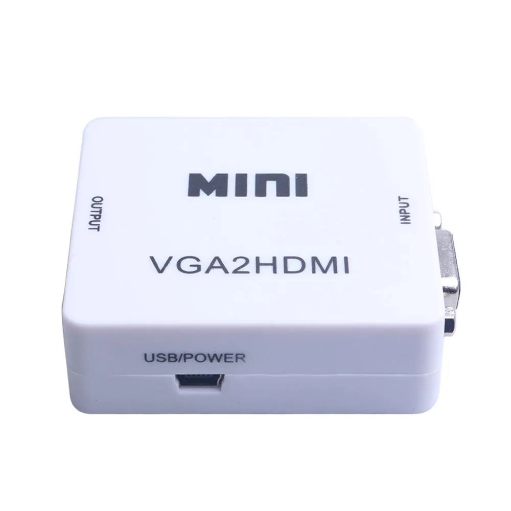 1080P мини VGA к HDMI конвертер с аудио VGA2HDMI видео коробка адаптер для ноутбука ПК для HDTV проектора