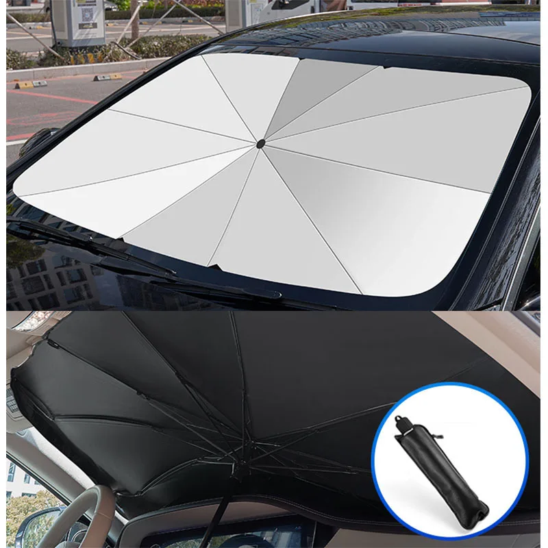 

Dropshipping Foldable Sunshade Parasol Car Sun Umbrella Visor Car Front Windshield Foldable UV Blocking Sun Umbrella Wholesale