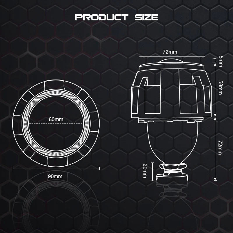 Биксеноновые линзы для проектора 2 5 дюйма светодиодсветодиодный ходовые огни