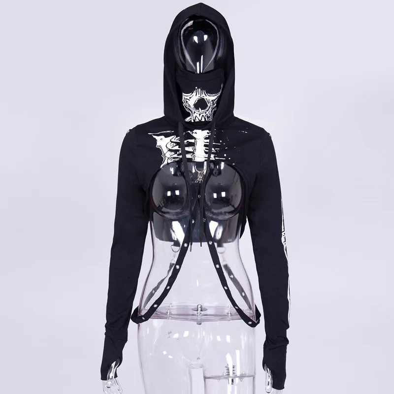 

Diablo Girl's Personalized Sweater Steampunk Clothing Women Gothic Punk