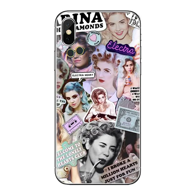 Beauty Girl Marina The Diamonds For Samsung Galaxy S3 S4 S5 Mini S6 S7 Edge S8 S9 S10 Plus Note 3 4 5 8 9 Transparent TPU Covers |