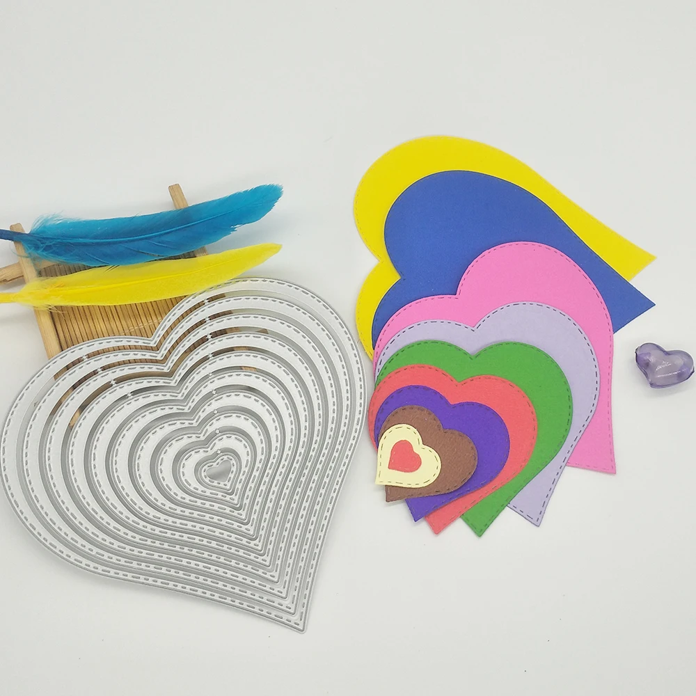 

10PCS heart of metal cutting dies DIY template, collection album, engraving paper cards album craft cut dies