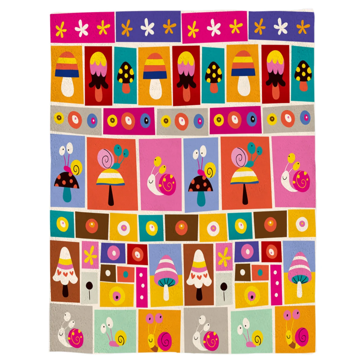 Улитка гриб растение красный цветок пледы одеяло диван кровать ребенок взрослый