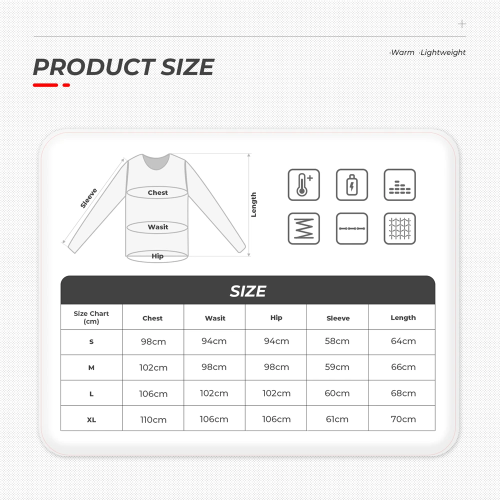 Костюм с электроподогревом зимнее нижнее белье термобелье питанием от USB для