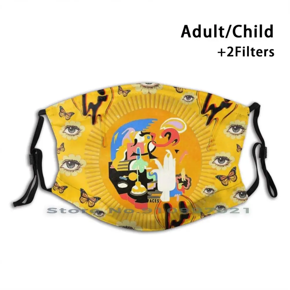 

Album Faces From Miller Dustproof Non - Disposable Mouth Face Mask Pm2.5 Filters For Child Adult Cover Vintage Rapper Trend