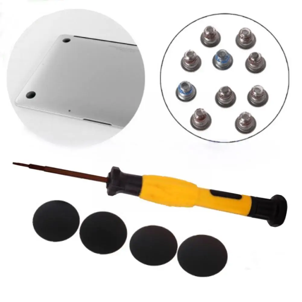 Новинка 4 шт. Нижняя крышка корпуса резиновая ножка + 10 отвертка для Macbook Pro 1 13