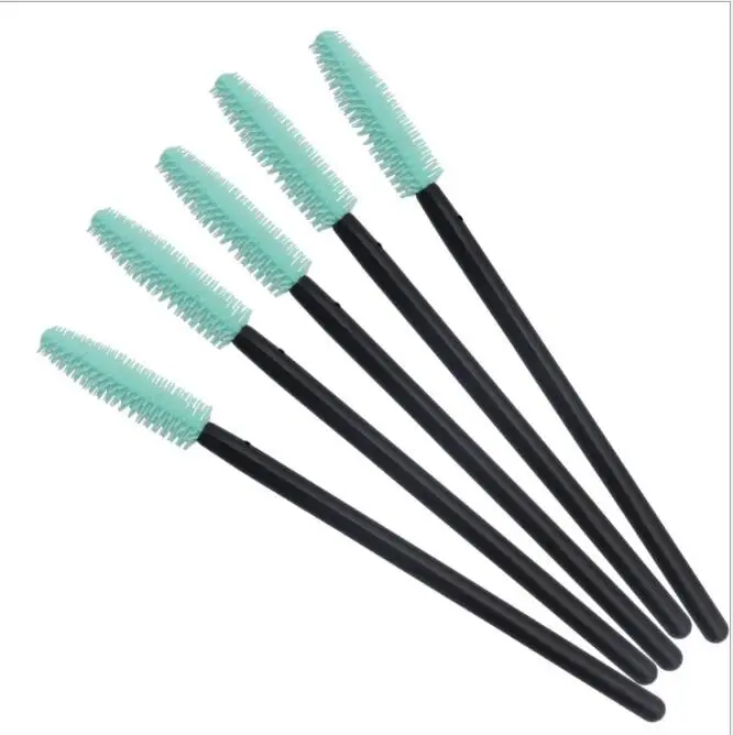 black mint green Упаковка из 1000 одноразовая силиконовая ресница для туши, кисти для туши, палочки, аппликатор, кисточка для бровей, набор инструментов - Handle Color: black mint green