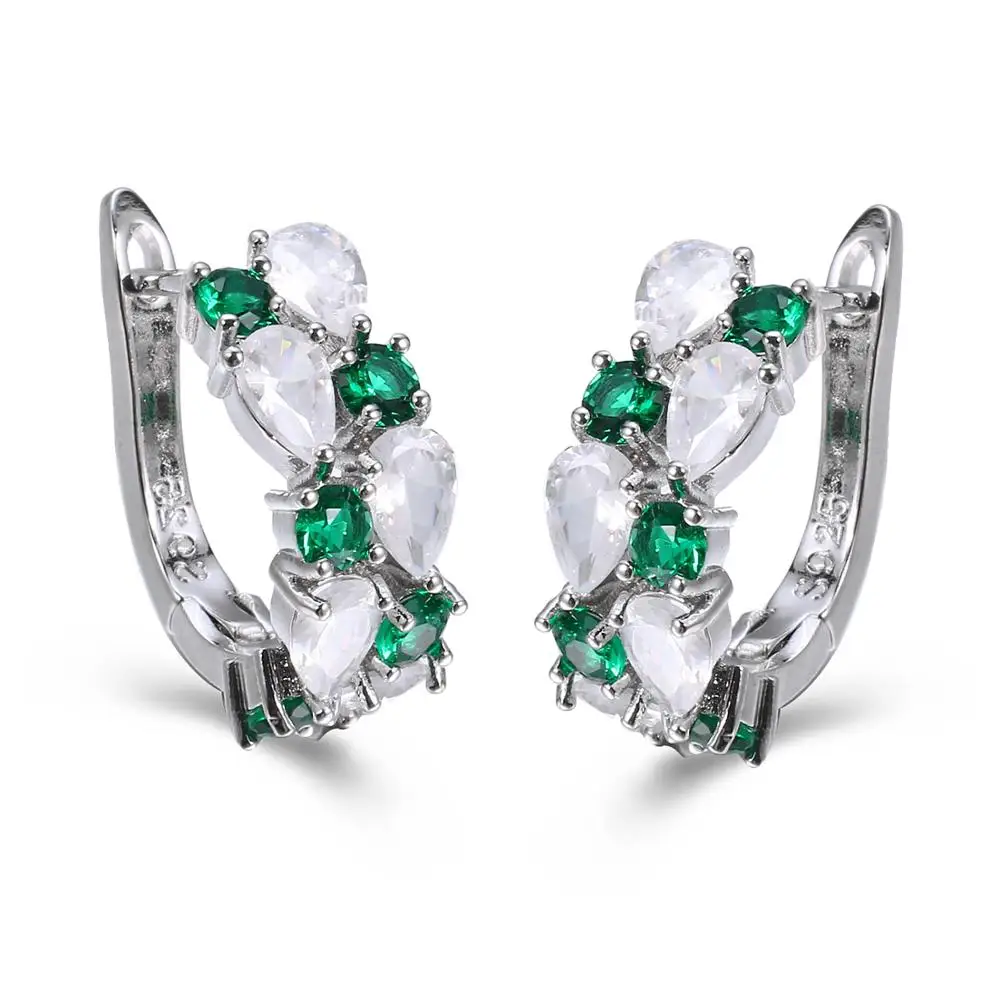 Bettyue Новое поступление зеленые серьги в форме капель с круглыми кубическими