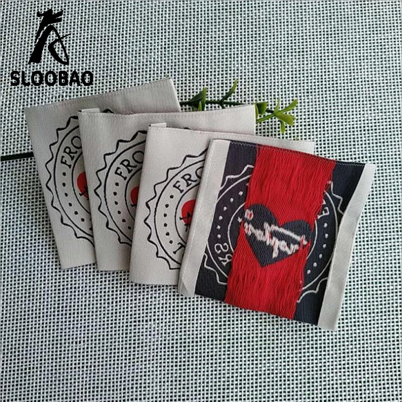 Индивидуальная DIY печать 500 шт. Главная Этикетка одежда бирки моющиеся тканые