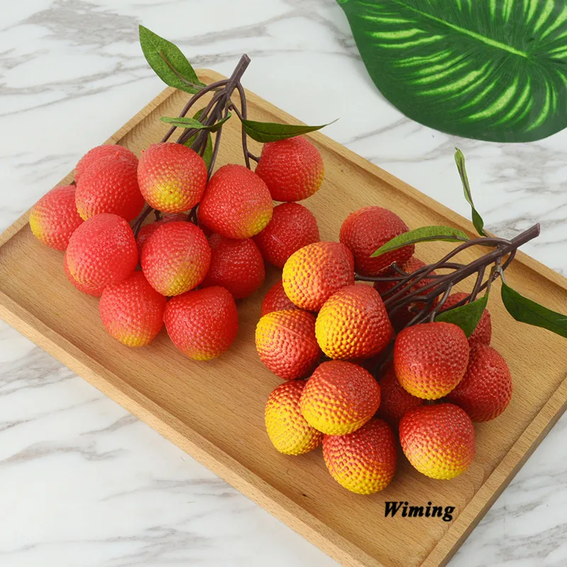 

Artificial Fruits Plastic Simulation Fake litchi fruit bunches home decor fruit shop store kitchen cabinet decoration props